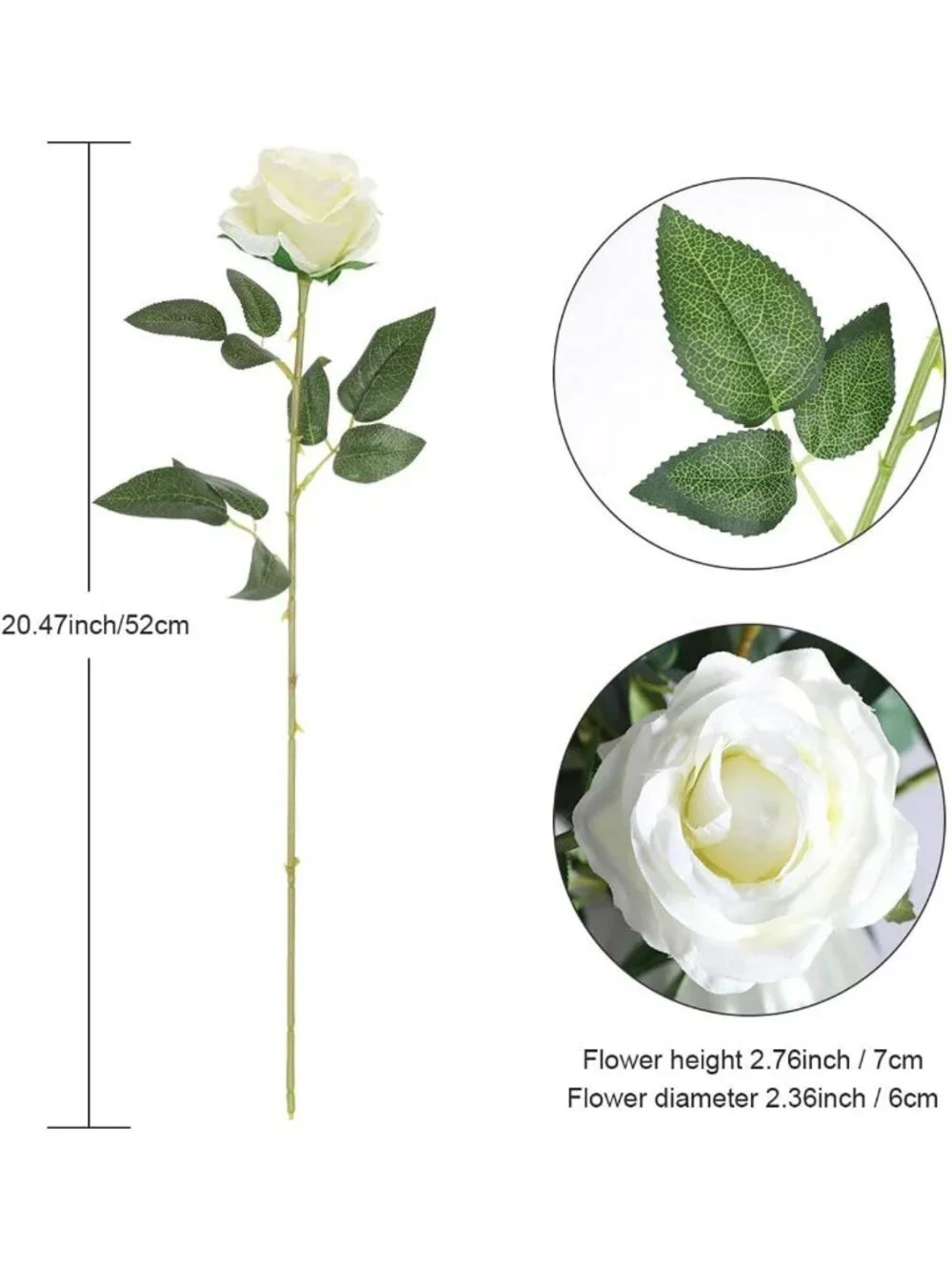 12PCS Realistic Silk Roses Bouquet - Long Stem Flowers for Home, Wedding, Party